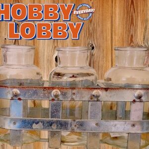 Hobbie Lobby- Glass Milk Display NWT